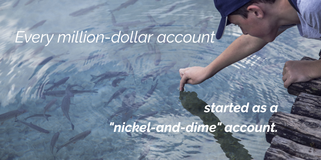 Every million-dollar account started as a 'nickel and dime' account.