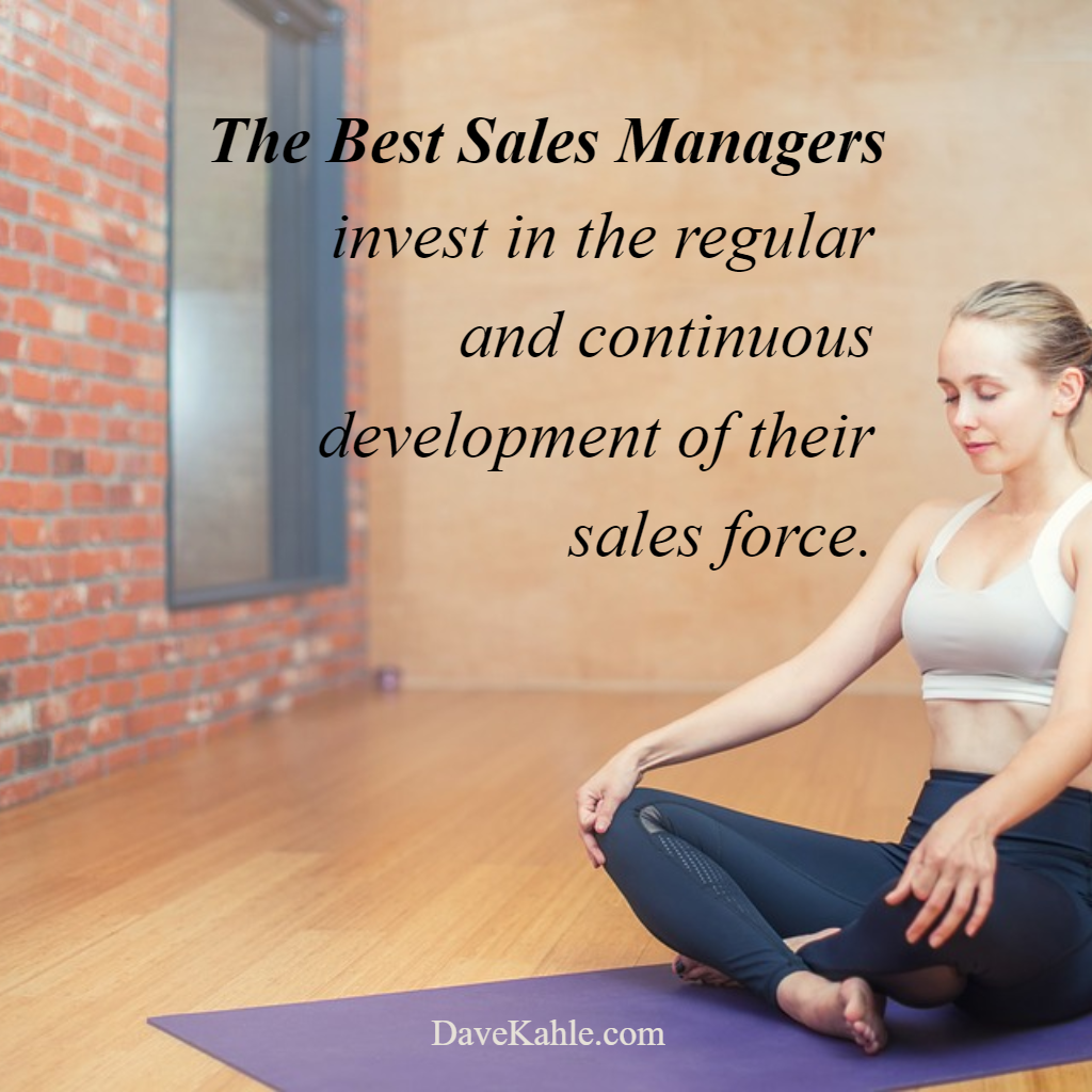The best sales managers invest in the regular and continuous development of their sales force. DaveKahle.com